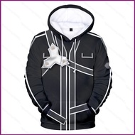 HT Sword Art Online Hoodie Kazuto Coat Cosplay Costumes Kirito Jacket Yuuki Asuna Top Halloween Part