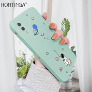 Hontinga เคสโทรศัพท์สำหรับ Huawei Nova 5T Nova 3i Nova 4 Nova3เคสสี่เหลี่ยมลายการ์ตูน NASA นักบินอวกาศขอบซิลิโคนนิ่มแบบดั้งเดิมเคสยางเคสคลุมทั้งหมดเคสป้องกันกล้องด้านหลังเคสใส่โทรศัพท์แบบนิ่มสำหรับเด็กผู้ชาย