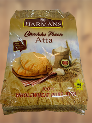 1kg/5kg Harmans Chakki Fresh Atta | Pure Whole Wheat Flour | Atta with Barley 2kg Besan | Gram Flour