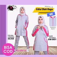 Setelan Olahraga Wanita Muslimah Terbaru Rocella Jovanca Jogging Baju Olahraga 1 Set Wanita Atasan K