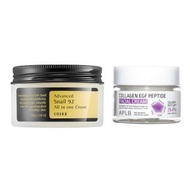 COSRX - Advanced Snail 92 All In One Cream - 100g + APLB - Collagen EGF Peptide Facial Cream - 55ml
