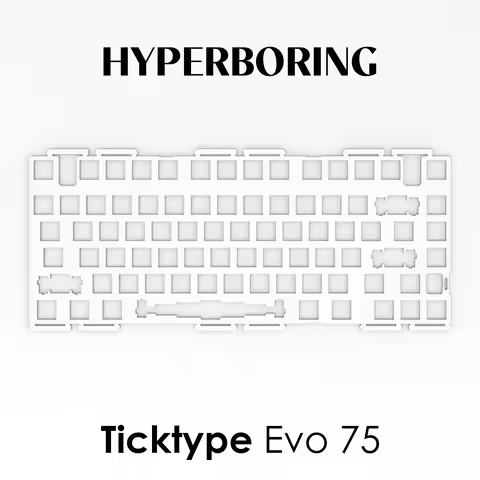 Ticktype Evo75 keyboard poron sound foam set and plate for PC PP FR4 Aluminum ( for plate-mount stab