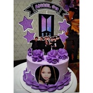 ♧✻▤BTS Purple Cake Topper