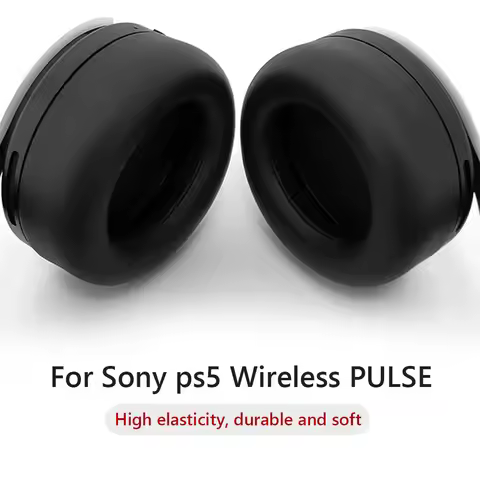 1 Pair Replacement Ear Pads Protein Leather Headphone Earpads Cushions Earmuff for Sony PS5 Pulse 3D