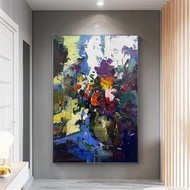 瓶花 手繪油畫/抽象/原創商品/裝飾畫/掛畫/客廳/走廊/沙發背景畫