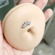 Titan Titanium ASTM F136 navel piercing for floating navel