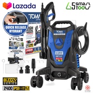 TOMA JAPAN เครื่องฉีดน้ำแรงดันสูง 180 บาร์ 2400 วัตต์ High Pressure Washer เครื่องฉีดน้ำ 4 ล้อเลื่อน