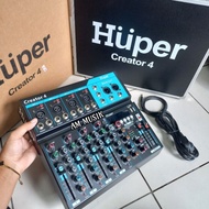 Mixer HUPER CREATOR 4 USB MP3 AUDIO INTERFACE FREE Suitcase MIXER