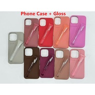 (Has rhode Logo) rhode Lipstick + Phone Case Portable Lip Gloss Holder Ins Soft Silicone Cover For i
