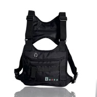 CHEST BAG SIMPLE BLACK BIKERS TACTICAL CHEST BAG