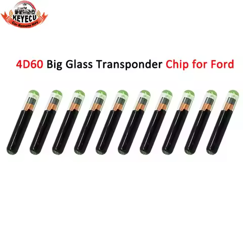 KEYECU Car Key Chip Blank 4D60 Glass Transponder Key Chip For Ford Connect Fiesta Focus Ka Mondeo ID