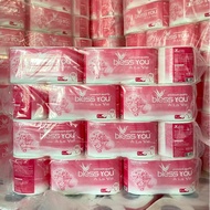 [Combo of 4 Lots] Lot of 10 Pink Rolls of Bless You 2-Layer Toilet Paper - Genuine