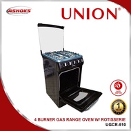 ✔✾┋Union UGCR-510 Gas Range / 4 Gas Burners with Auto Ignition / Gas Oven with Rotisserie / Union