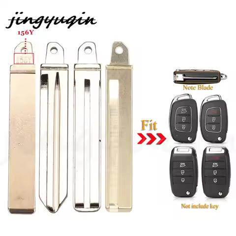 jingyuqin 10pcs Original #156Y Replacement Smart Remote Folding Flip Car Key Blade For Hyundai Verna