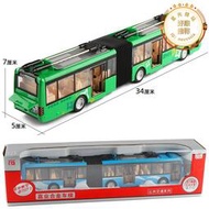 合金開門雙層加長雙節公車公共汽車大巴士小汽車模型3兒童6玩具