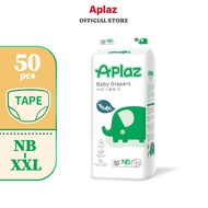 Aplaz Natural Diaper for Baby Taped Pants Newborn -XXXXL Pack of 1 50 pad Baby Korean Diaper Babies