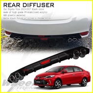 ☬ ☜ ☼ Toyota Vios 2013-2017 Rear Bumper Lip / Rear Diffuser Black ( vios accessories )