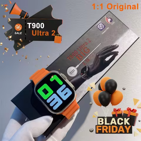 2025 T900 Ultra 2 Smart Watch Men 49mm Series 2.01 "AMOLED Screen NFC Compass Waterproof Heart Rate 