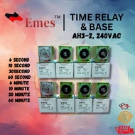 EMES AH3-2 SINGLE RANGE TIMER 240V 8 PIN DOUBLE CONTACT 6SEC-60SEC / 6MIN-60MIN
