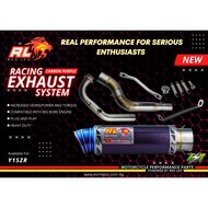Y15 EXHAUST RED LEO OPEN SHORT RACING BLACK CARBON PURPLE ORIGINAL Y15ZR 35-38-57MM 38-42-60MM BY ES