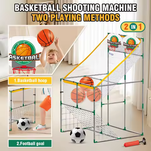 Enjoyable Arcade Basketball Game Set Children's Double Basketball Board Shooting Machine Soccer Shot