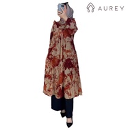 Oneset long tunik wanita nadira setelan midi wanita setelan celana long tunik busui friendly setelan