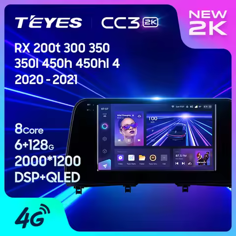 TEYES CC3 2K For Lexus RX200t RX300 RX350 RX350l RX450h RX450hl AL20 IV 2020 - 2021 Car Radio Multim