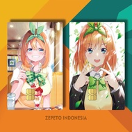 SKIN KARTU YOTSUBA NAKANO HD 4K 5AS8L/N8MFU/ STIKER KARTU AESTHETIC GAMBAR YOTSUBA NAKANO GOTOUBUN /