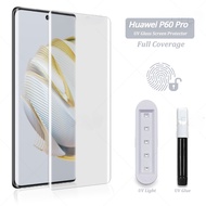 UV Screen Protector Tempered Glass Film Huawei Nova 10 Pro Full Screen Glue Full Cover UV Glass For For Huawei P60 P50 P40 P30 Pro
