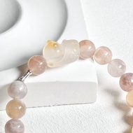 精工瑪瑙貓咪。櫻花瑪瑙手串