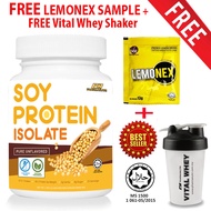 Pharmanutri Soy Protein Isolate 1kg, (Unflavor) 91% Protein+FREE Lemonex + Shaker - Vegan Protein My