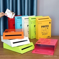 Wall Net Wall Iron Belt Letter Box Mailbox Padlock Red Letter Box Retro Shop Wall Decoration Creativ