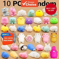 Kawaii Animal Mochi Squishies 50/100pcs Fidget Toys Stress Relief Party Favors Birthday Gifts Loot B