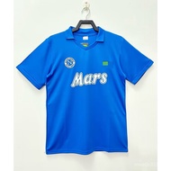 1988-89 Game Season Naples Home Retro Football Sports Short-Sleeved Jersey SSS+L6M9