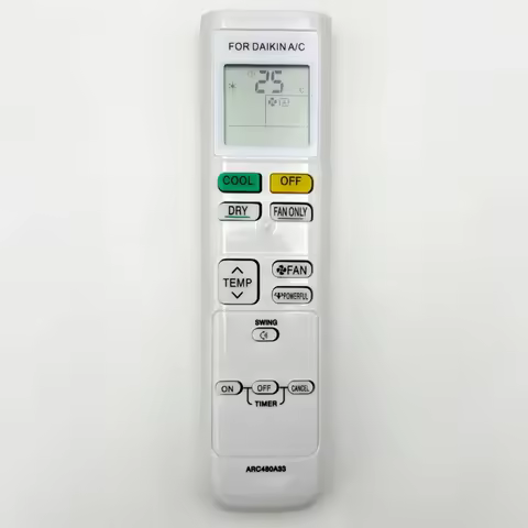 AC Remote Control ARC480A33 For Daikin FTF | ATF | FTC Air Conditioner FTC15NV14, FTC20NV14, ATF25UV