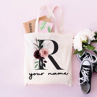 CZ0 Custom Name Storage Bags English Letter Add Name Tote Bag (pls Give Me Your Name, If No Name Wil