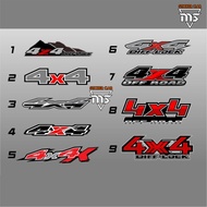 MS STICKER 4X4 STICKER 4X4 STICKER OFF ROAD DIRT LOCK 4X4