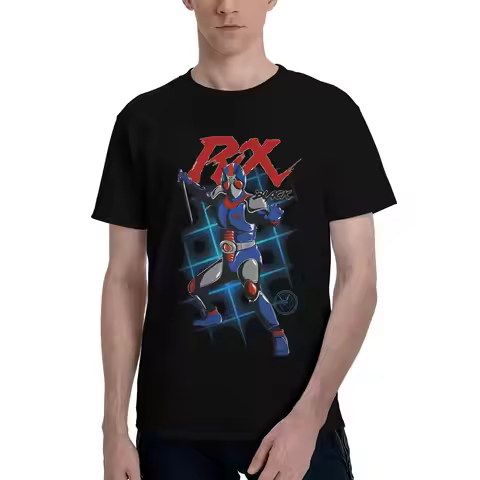 Black RX Bio Novelty 100% Cotton T-Shirt Bandai Kamen Rider Tees Tops For Men