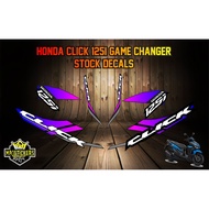 Honda Click 125i GameChanger Stock Decals