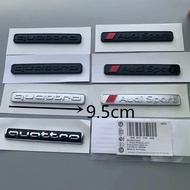 1pc 3D ABS Car Styling Quattro Badge Emblem Rear Trunk Decor Sticker Decals For Audi Quattro A4 A5 Q