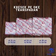 MERAH Maju JAYA - Transparent Plastic Bag OKE RED size 15 24 28 OKE brand contents 200 gr Transparen