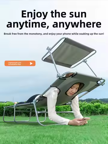 Aoyama Wolf Back Chair Portable Beach Chaise Lounge Special Back Artifact Professional Back Bed Outd