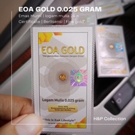 New Product Emas Eoa Gold 0.025 Gram Emas Murni 24 K Logam Mulia 999%