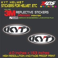 kyt helmet stickers 3M reflective printed laminated sticker for helmet, motorcyle gadgets, etc.