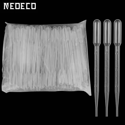 100PCS 3ML Airbrush Plastic Transfer Pipettes Eye Dropper Disposable Essential Oils Pipettes Dropper