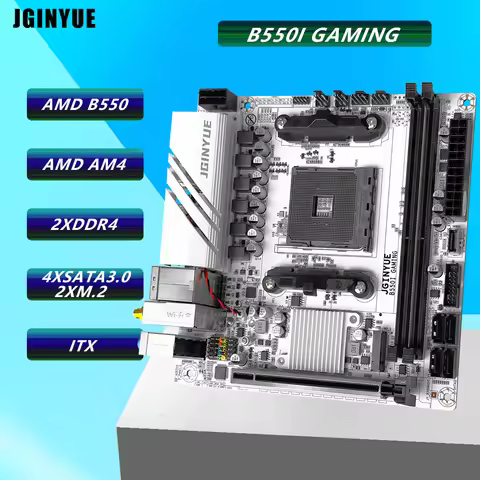JGINYUE B550I GAMING Motherboard: Supports AMD Ryzen 4000/5000, Dual DDR4 up to 64GB, HDMI/DP, 4 SAT
