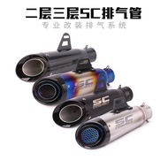 Universal Motorcycle Exhaust SC Pipe Escape Moto DB Killer GP-Project For Kawasaki Z250 300 ZX10 Yam