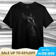IDN Original Premium Distro T-Shirt 3D Full Black Cat V2 C0376