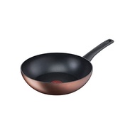 Tefal Royal Pan 28cm Royal Wok IH Gas Fire Corresponding IH Cocoa Brown Wok Pan Non-stick Brown G26119