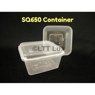SQ650 (650ml) Square Plastic Disposable Food Container (50pcs±) / Bekas Petak / Bekas Makanan